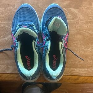 Asics Vibrant Blue and Pink Sneakers